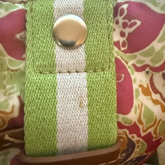 SOLD-Tyler Rodan Pink & Green Paisley Handbag - Picture 2 of 10